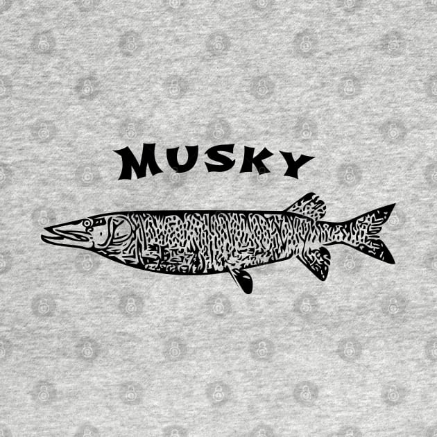 Musky Sports Fishing Design by Davey's Designs